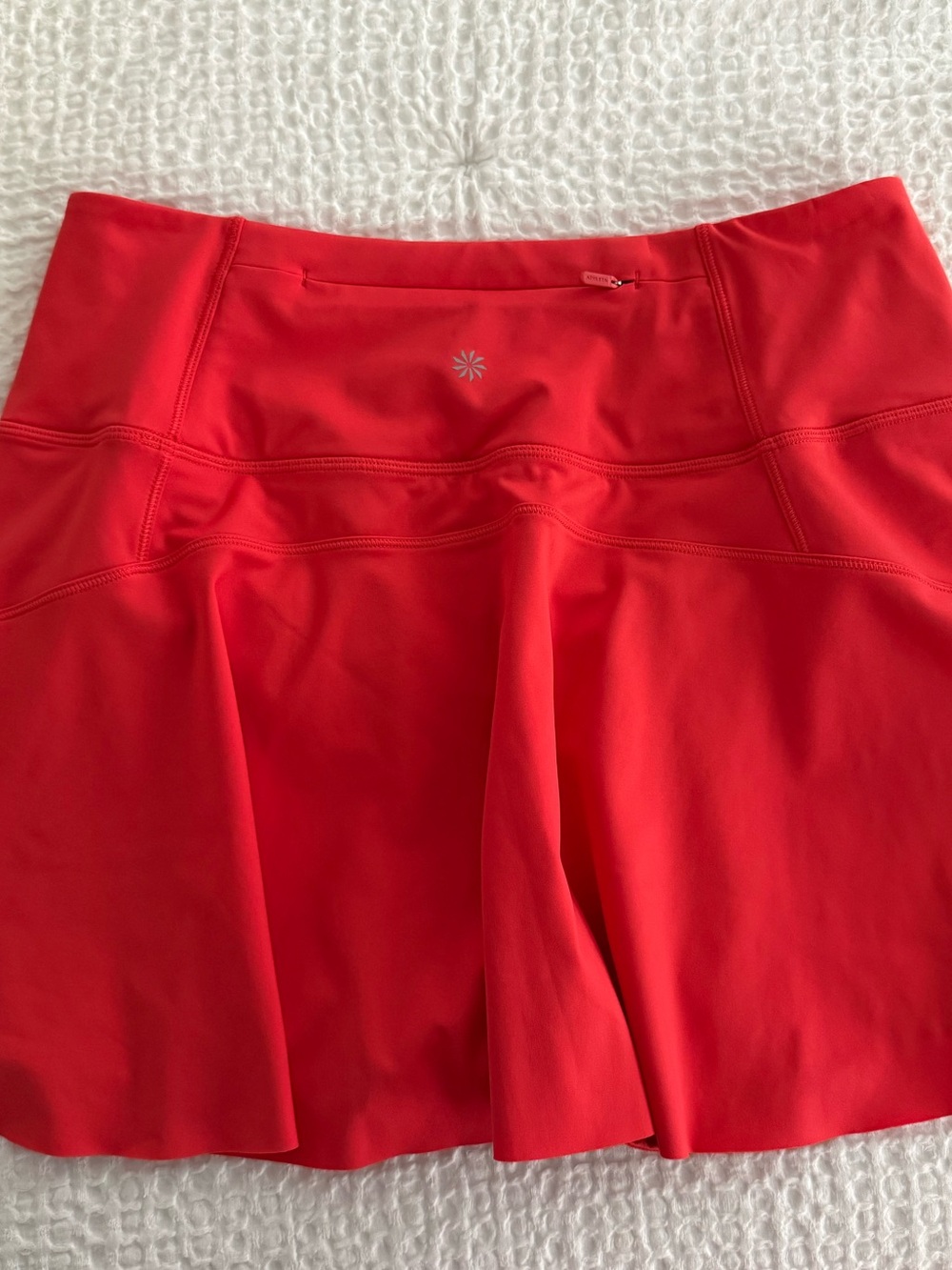 Athleta Bright Red Athletic Skort with Subtle Logo